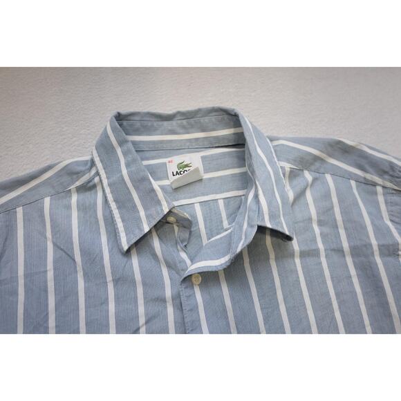 Lacoste Dress Shirt Alligator Striped Long Sleeve Mens Size EUR 40 US Medium - Picture 7 of 9